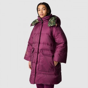 The North Face 73 North Face Parka Boysenberry - Misty Sage Fallen Leaves Print | AHTUZK-540