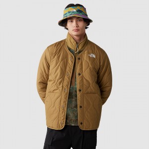 The North Face Ampato Quilted Jacket Utility Brown | KFQZYU-945