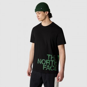 The North Face Blown Up Logo T-Shirt Tnf Black | BOGQNM-267