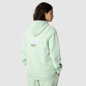 The North Face Brand Proud Hoodie Misty Sage - Snow | IWRLOZ-563