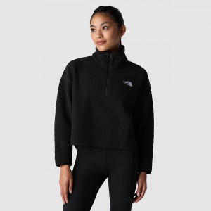The North Face Cropped High Pile Fleece Tnf Black | PZAHID-592