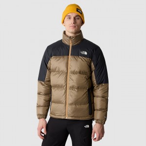 The North Face Diablo Down Jacket Almond Butter/Tnf Black | FKVZWN-643