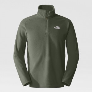 The North Face Emilio 1/4 Zip Fleece New Taupe Green | AYNVJM-739