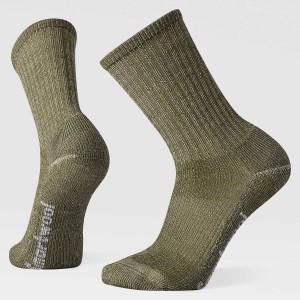 The North Face Hike Classic Edition Light Cushion Crew Socks Military Olive | WGDZVF-103