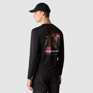 The North Face Kikash Long-Sleeve T-Shirt Tnf Black | HELSFT-509