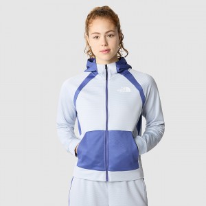The North Face Mountain Athletics Full-Zip Fleece Hoodie Dusty Periwinkle - Cave Blue | JFAZVB-187