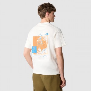 The North Face Outdoor Graphic T-Shirt Gardenia White | IEMSQG-076