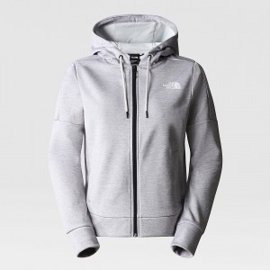 The North Face Reaxion Fleece Full-Zip Hoodie Tnf Light Grey Heather | GTWHRE-931