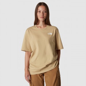 The North Face Relaxed Simple Dome T-Shirt Khaki Stone | OTMYXF-613