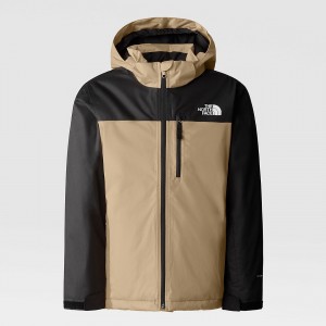 The North Face Snowquest X Insulated Jacket Almond Butter/Tnf Black | FYBXLH-815