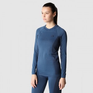 The North Face Sport Long-Sleeve Top Blue Wing Teal - Tnf Black | VNSHXT-748