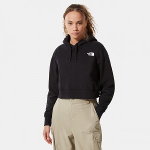 The North Face Trend Cropped Fleece Hoodie Tnf Black | XAIGME-032