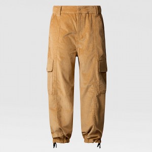 The North Face Utility Cord Trousers Almond Butter | LGDTYQ-843