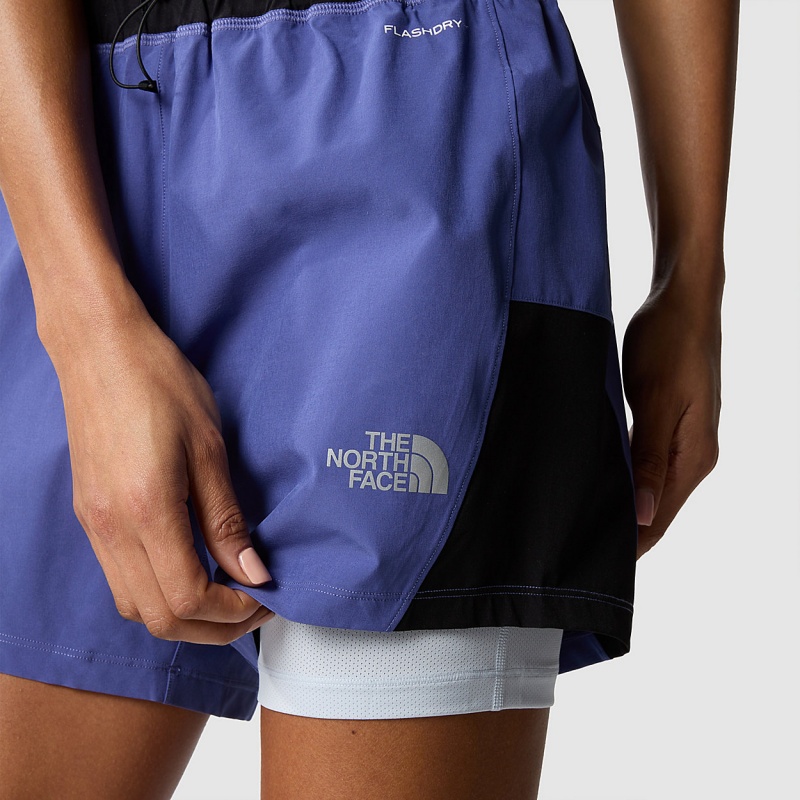The North Face 2-In-1 Shorts Cave Blue - Tnf Black | KGOBCQ-875