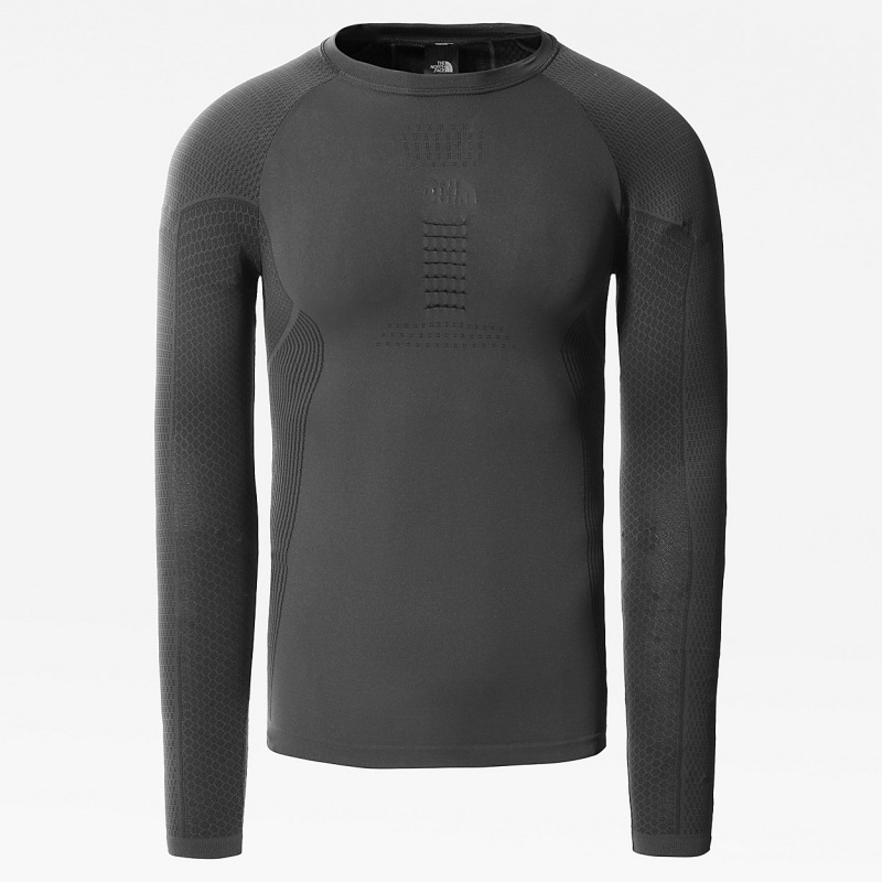 The North Face Active Long-Sleeve T-Shirt Asphalt Grey - Tnf Black | FZWOSC-425