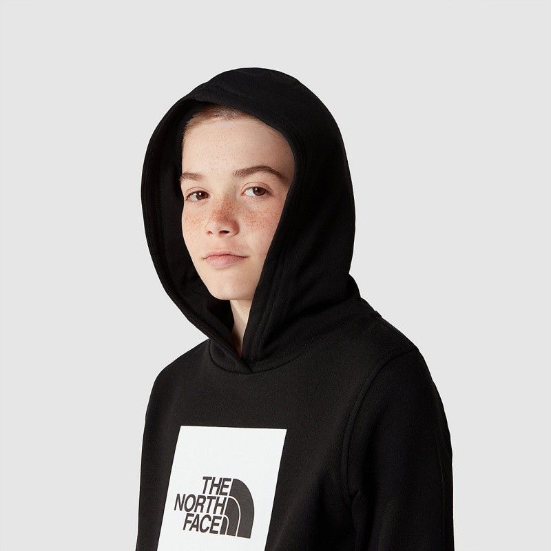 The North Face Box Pullover Hoodie Tnf Black | ELGBNT-319