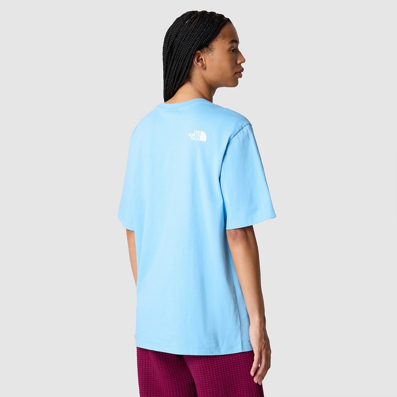 The North Face Circle Logo Relaxed T-Shirt Pinnacle Blue | MBZSVW-726