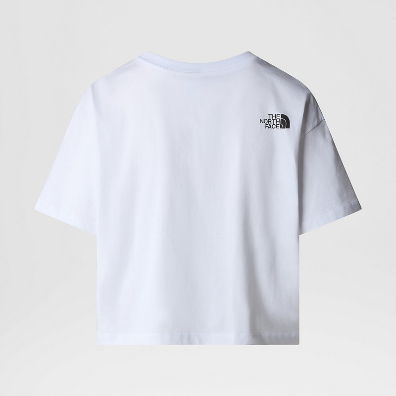 The North Face Cropped Simple Dome T-Shirt Tnf White | IJGLFU-983