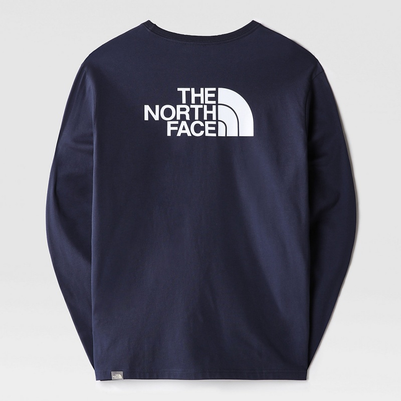 The North Face Easy Long-Sleeve T-Shirt Summit Navy | DBZRJP-637