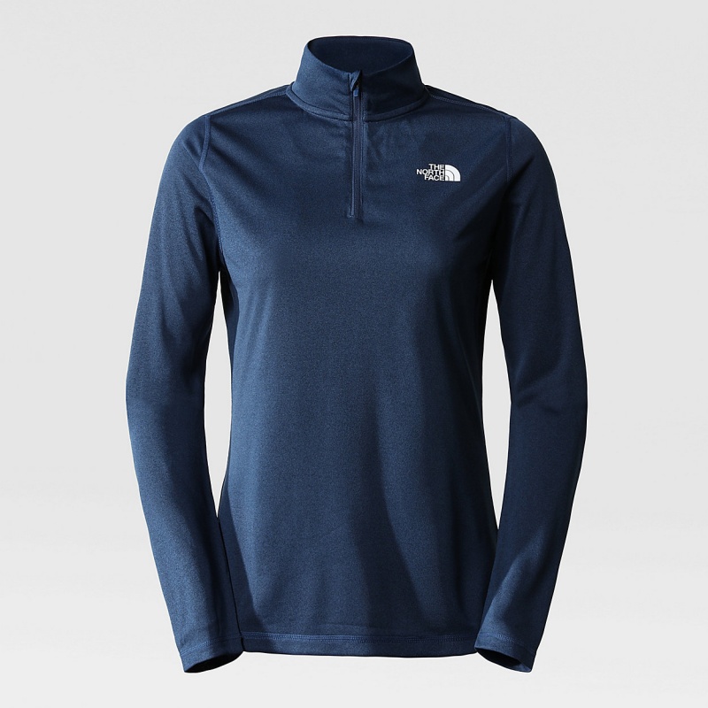 The North Face Flex 1/4 Zip Long-Sleeve Top Shady Blue Heather | TOLSNI-461