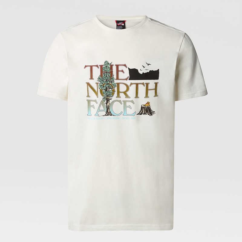 The North Face Graphic T-Shirt Gardenia White | CYAOHT-359
