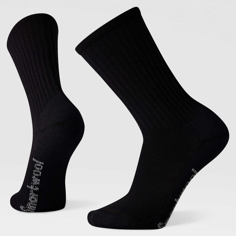 The North Face Hike Classic Edition Light Cushion Solid Crew Socks Black | QCMOJD-921