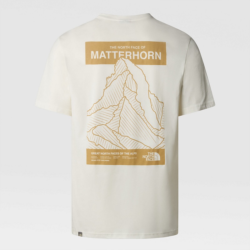 The North Face Matterhorn Face T-Shirt Gardenia White | QWUZFJ-487