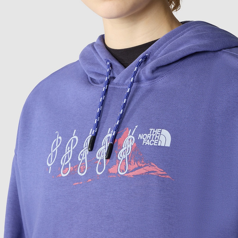 The North Face Outdoor Graphic Hoodie Cave Blue | LKFSVA-742
