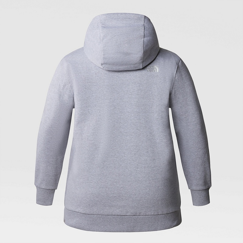 The North Face Plus Size Oversized Essential Hoodie Tnf Light Grey Heather | FUPHRV-206