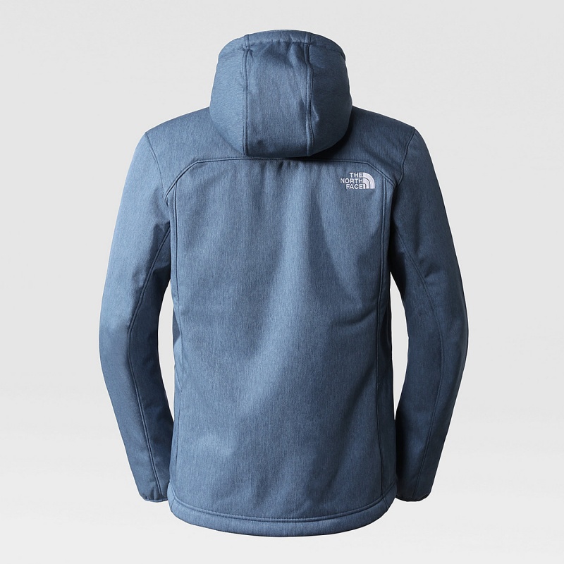 The North Face Quest Hooded Softshell Jacket Shady Blue Dark Heather | BNVOWX-239