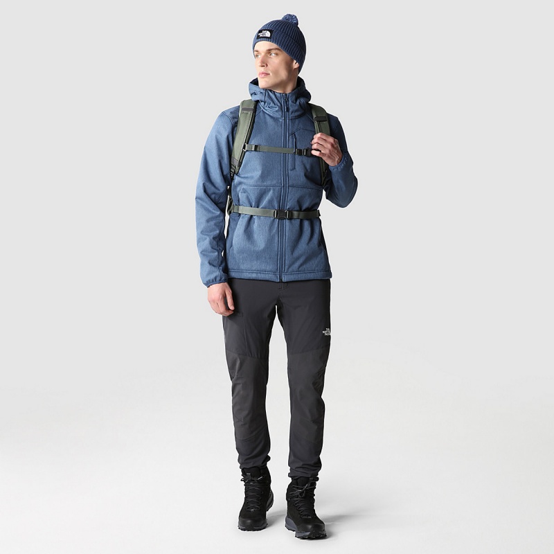 The North Face Quest Hooded Softshell Jacket Shady Blue Dark Heather | BNVOWX-239