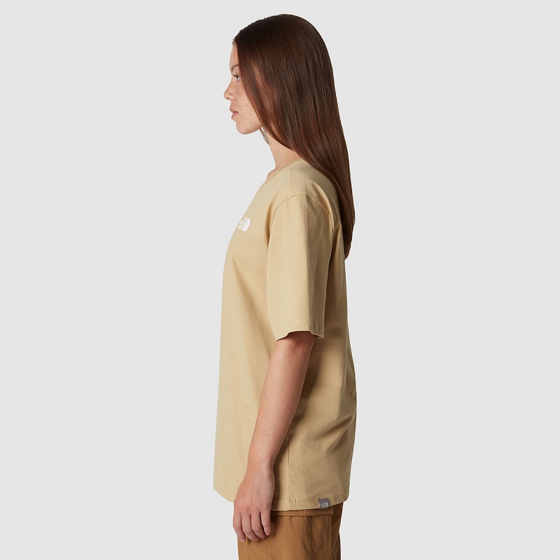 The North Face Relaxed Simple Dome T-Shirt Khaki Stone | OTMYXF-613