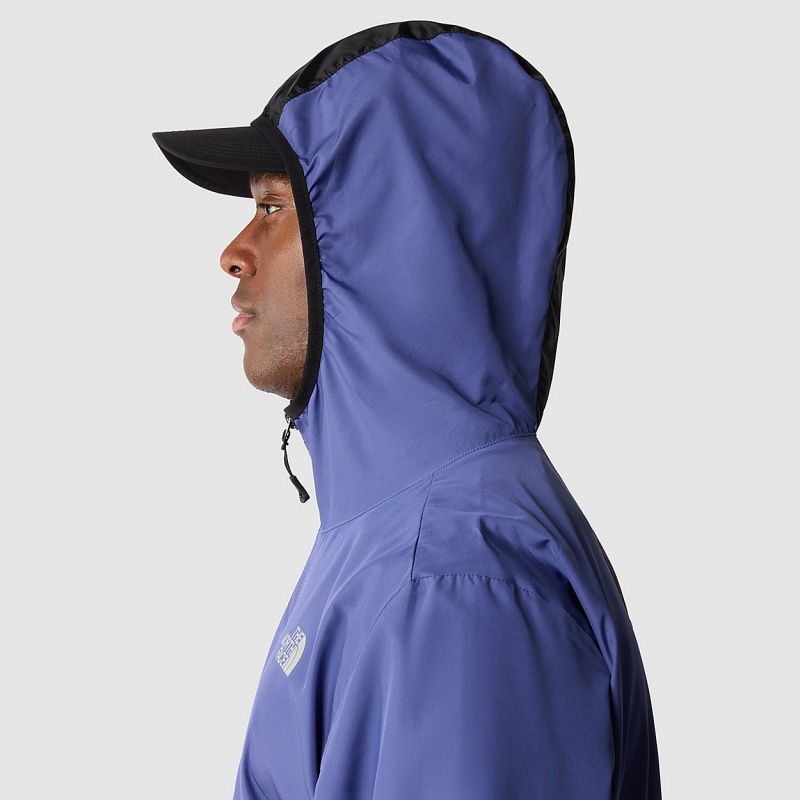 The North Face Run Wind Jacket Cave Blue | ZCHGVQ-481