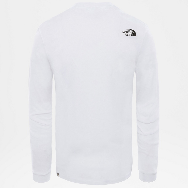 The North Face Simple Dome Long-Sleeve T-Shirt Tnf White | KIVZPE-123
