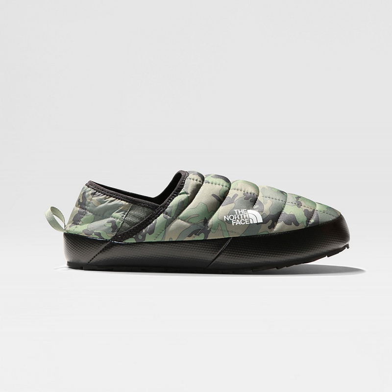 The North Face ThermoBall™ V Traction Winter Mules Thyme Brushwood Camo Print/Thyme | FBMHXG-483