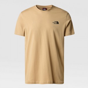 The North Face Simple Dome T-Shirt Khaki Stone | DQZKGB-809